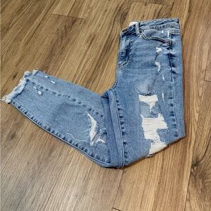 Judy Blue Light Blue Distressed Skinny Jeans Size 27